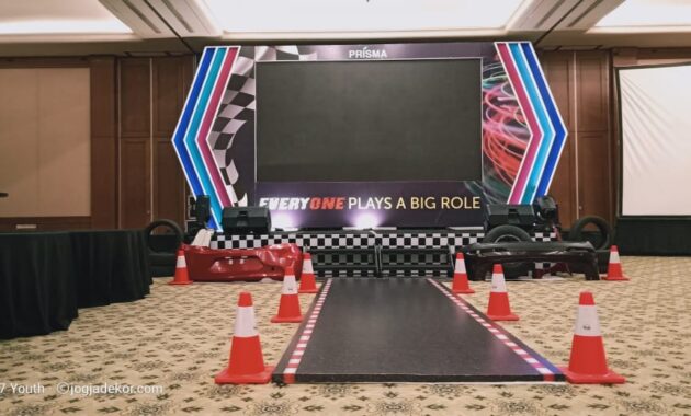 Frame Videotron custom untuk panggung perusahaan Yogyakarta