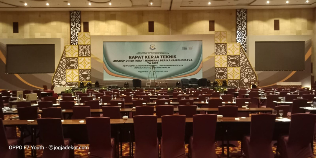 JASA DEKORASI BACKDROP BANNER FRAME LED PROYEKTOR PANGGUNG EVENT