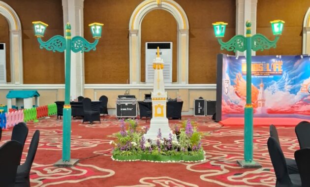 lampu malioboro dan tugu jogja dekorasi