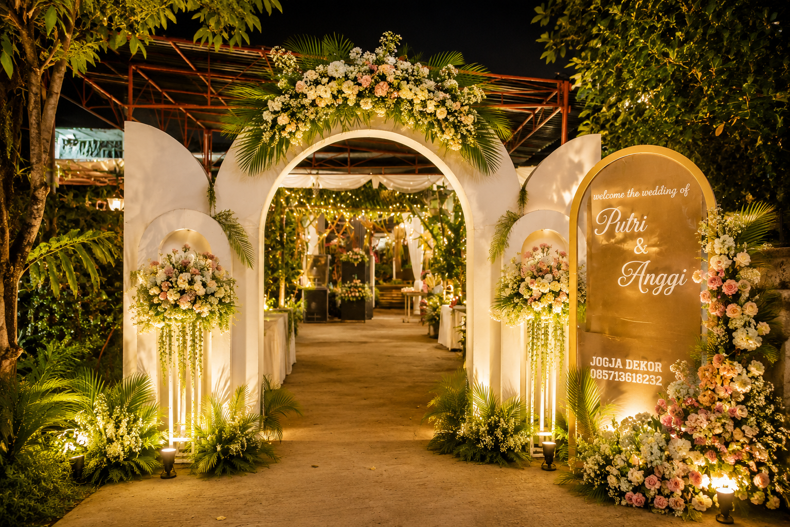 welcome gate wedding