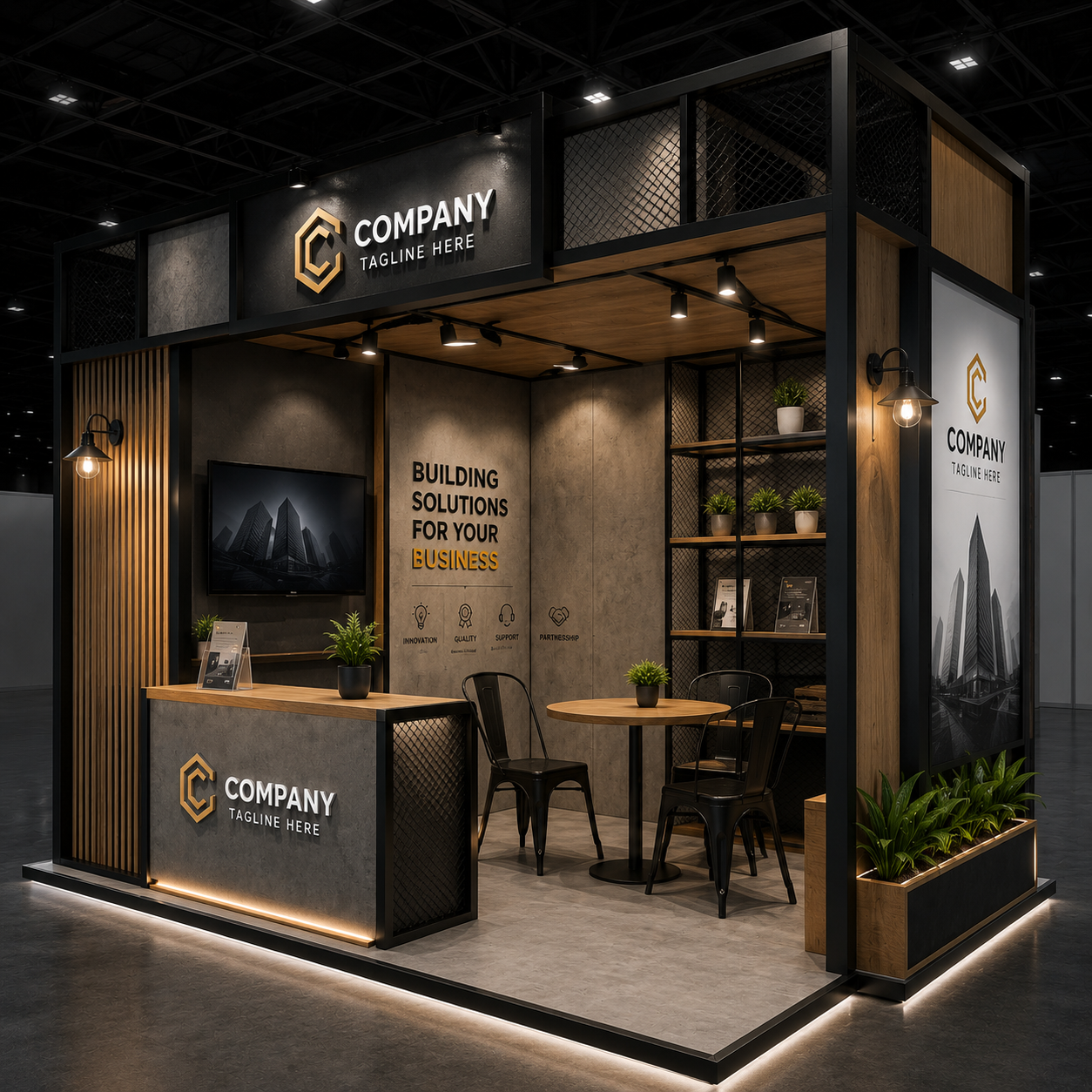 Desain Booth Industrial Modern Jogja