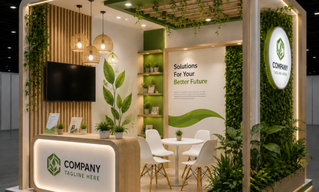 model Booth Natural Green Concept