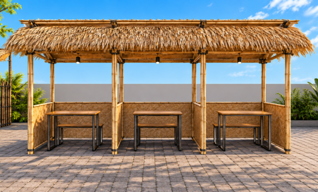 desain booth bambu