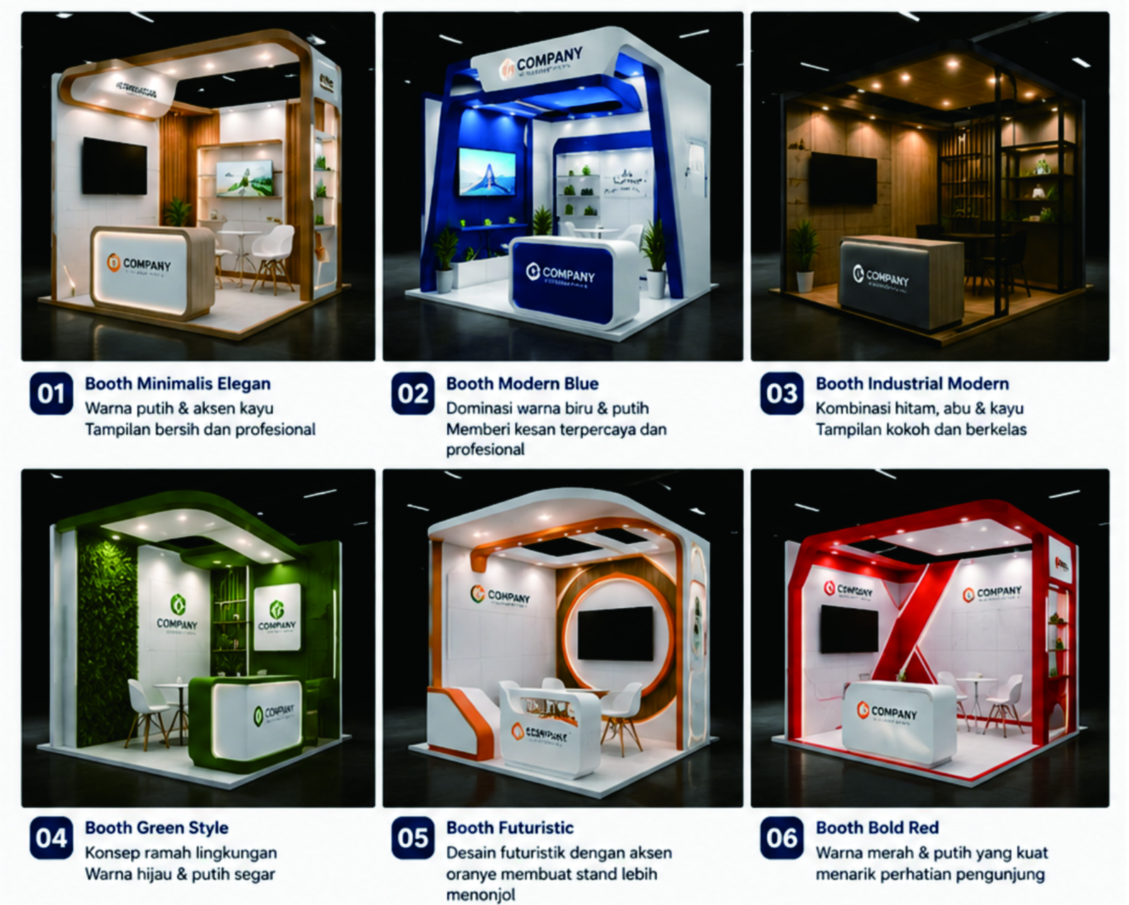 konsep booth Modern Jogja
